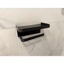 Suporte Porta Papel Higiênico e Suporte para Celular Preto/Branco