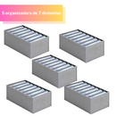 KIT 5 Organizador De Gavetas De Jeans Dobráveis/Roupas De Compartimento De Malha Economia De Espaço Em Casa
