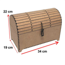 Caixa Bau Grande Com Fecho Em Mdf Cru 1121