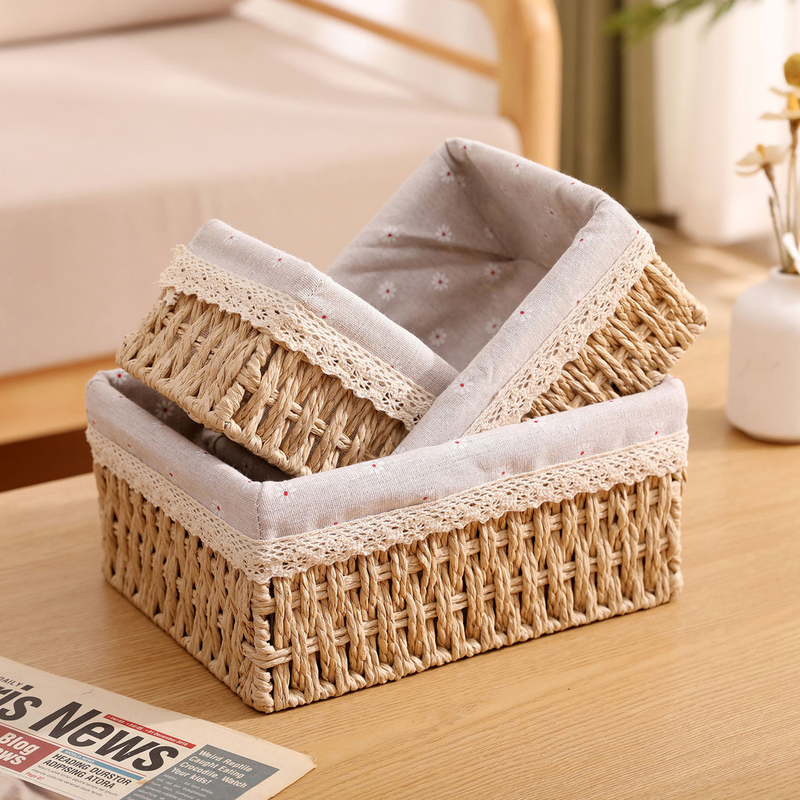 Conjunto 3 Cestos Organizadores Bambu